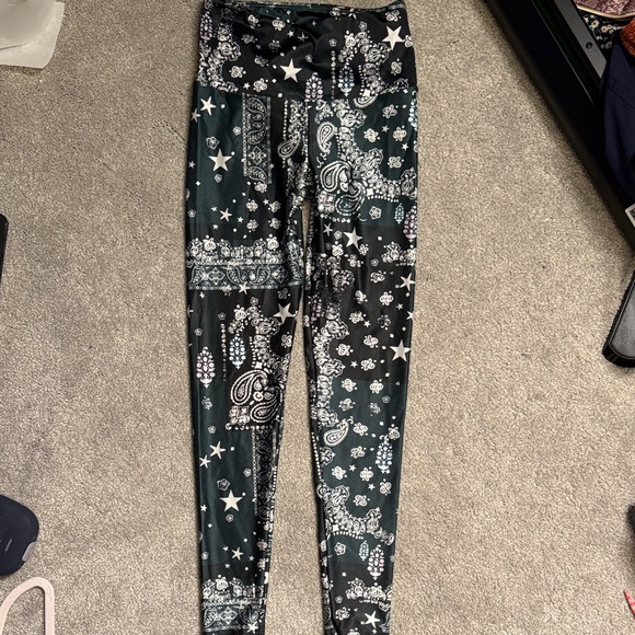 Goldsheep Pants - Free People Movement and Goldsheep colab Black, Dark Green and White Leggings